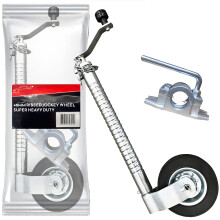 Xtremeauto Ribbed Jockey Wheel Super Heavy Duty With Clamp - Trailer Jockey Wheel With Cast Iron Clamp, Replacement 48mm Jockey Wheel, Heavy Duty Joc