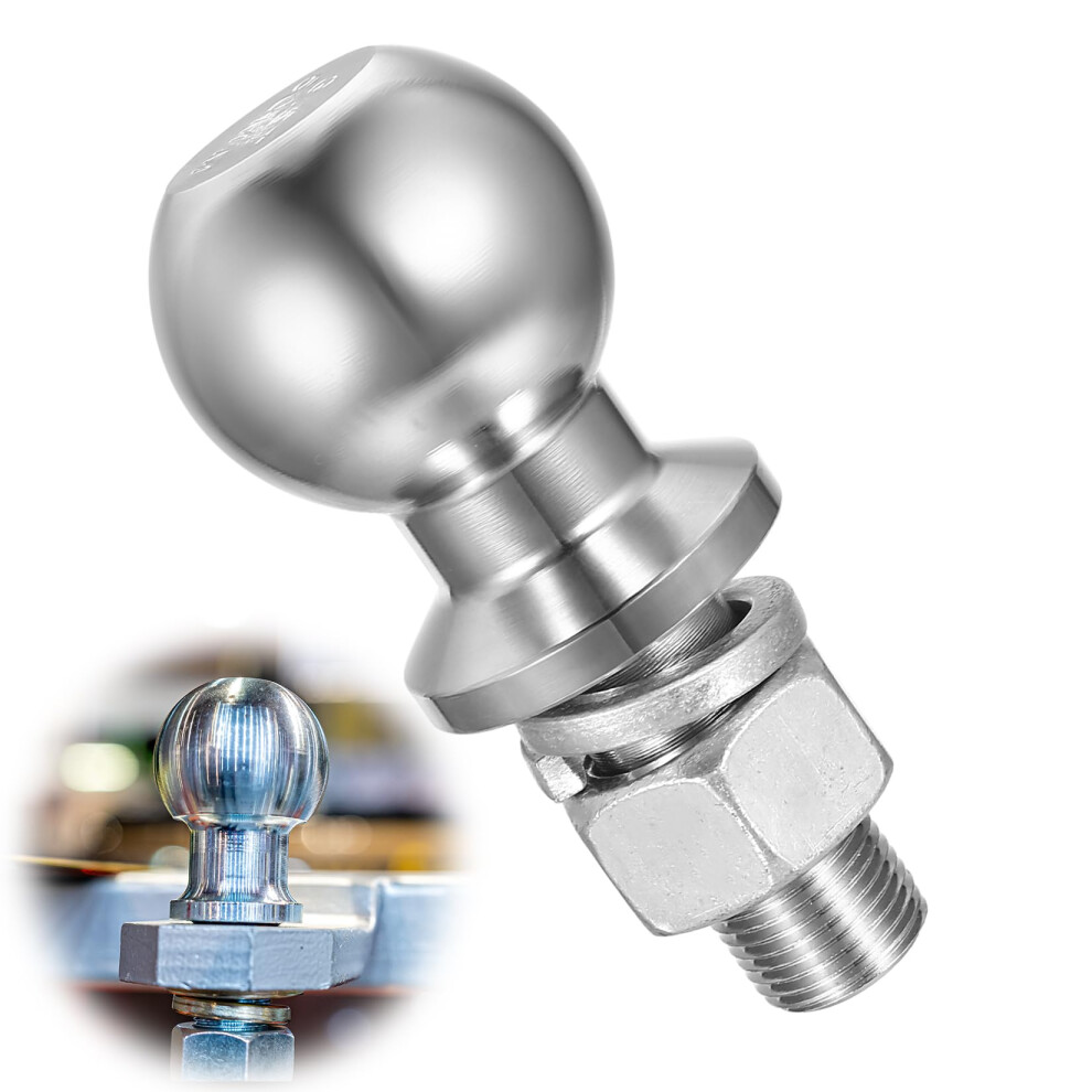 Tow Ball 50Mm/2'' Trailer Hitch Ball Head Bolt, Trailer Towing Hitch Balls, 3.5T Towing Balls For Drawbar Straight Car Tow Bar Tractor Extensions 10929438