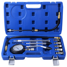 DAYUAN 11PCS Engine Cylinder Compression Tester Kit, Petrol Fuel Pressure Gauge Diagnostic Tool, Compression Tester Set for Motorcycle Engine Automot