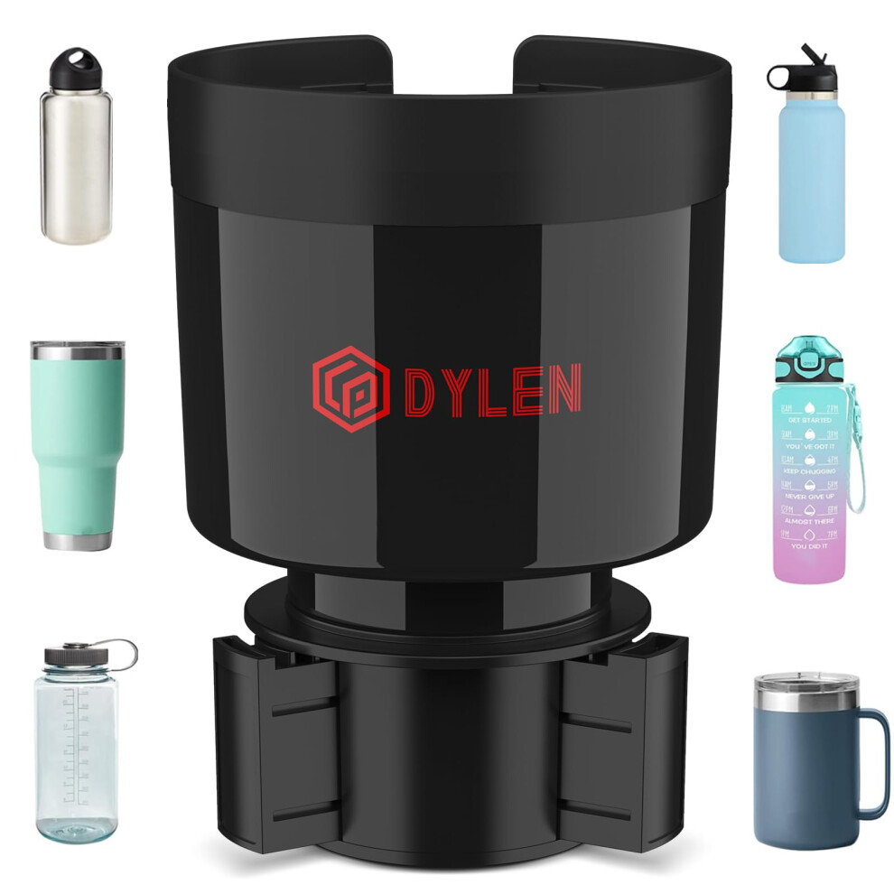 Dylen Cup Holder Expander For Cars, Car Cup Holder Expander Adapter With Adjustable Base, Fits Large Drink Bottles 0.5-1.4 L (7.0-10.5 Cm) 96873519