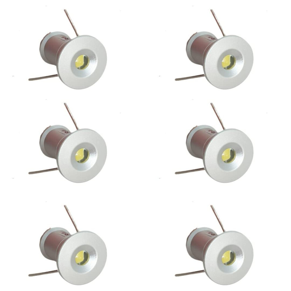 Marvix 6 X Led 12V Mini Spot Lights 0.5W Ip65 Waterproof Cool 6000K For Caravan, Campervan, Motorhome Or Boat Downlights Lighting White/Light 55445030