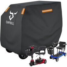 EVRBUL Mobility Scooter Cover Heavy Duty Waterproof 420D Outdoor Electric Scooter Cover Rain, UV, Dustproof with Reflective Strips Air Vents Windproo