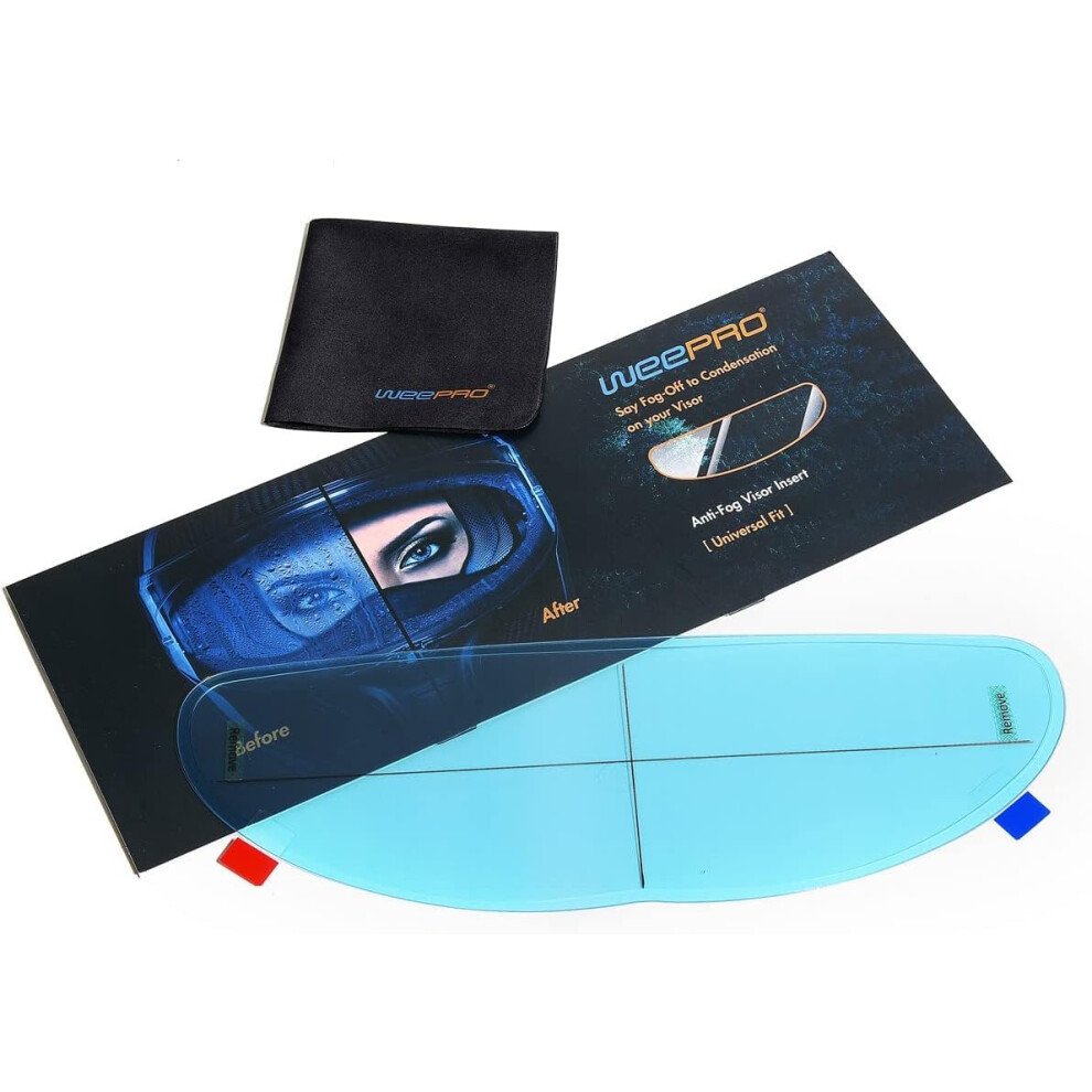 Systercol 2Pcs Helmet Anti-Fog Visor Insert Motorcycle Anti Fog Film - Universal Fit Helmet Visors Fog Resistant Film Clear Shields Lens Insert 27Cm 69584473