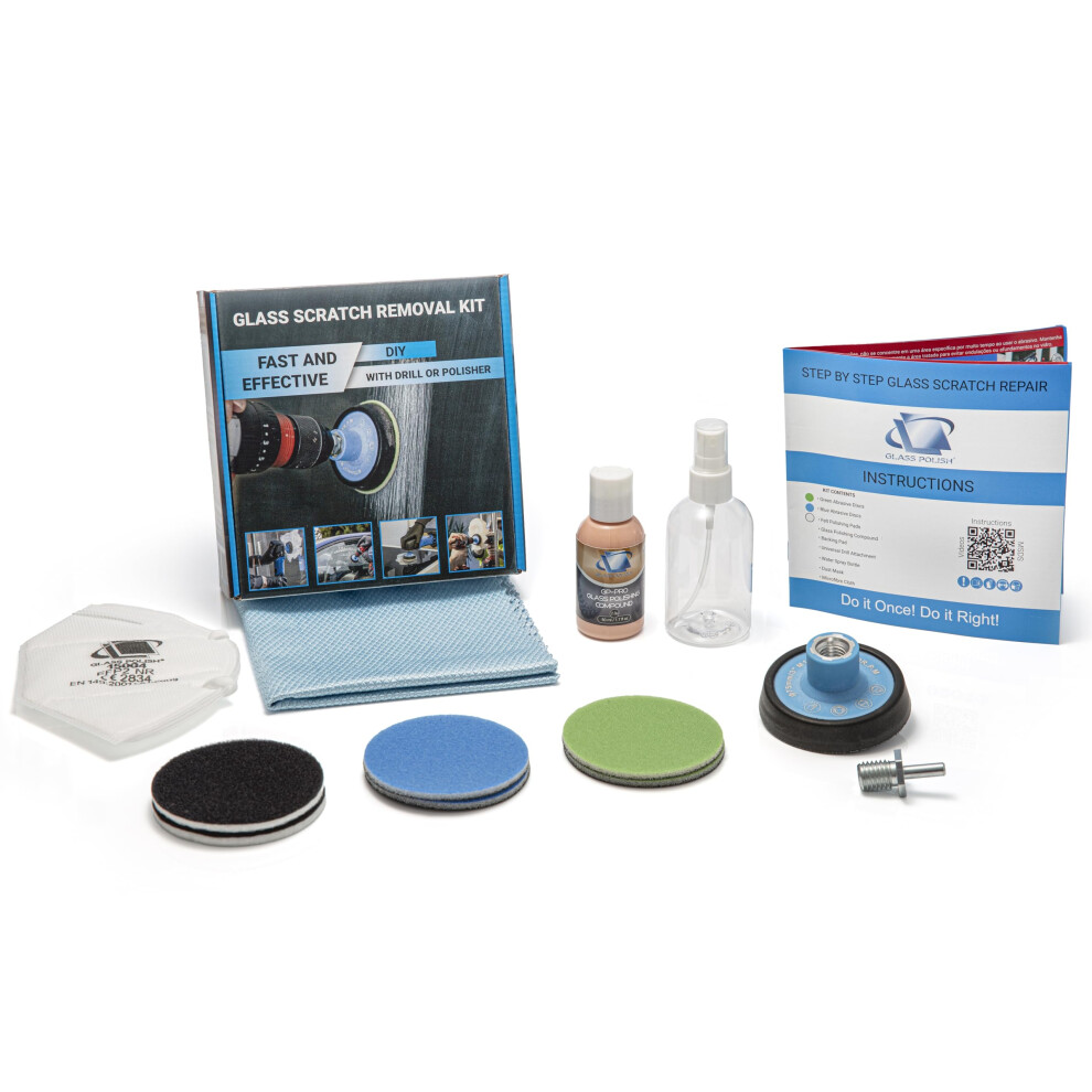 Glass Polish Diy 75Mm Glass Scratch Removal Kit For Effective Glass Polishing With Drill Or Polisher, Repairs Deep Scratches, Removes Surface Damage 76688973