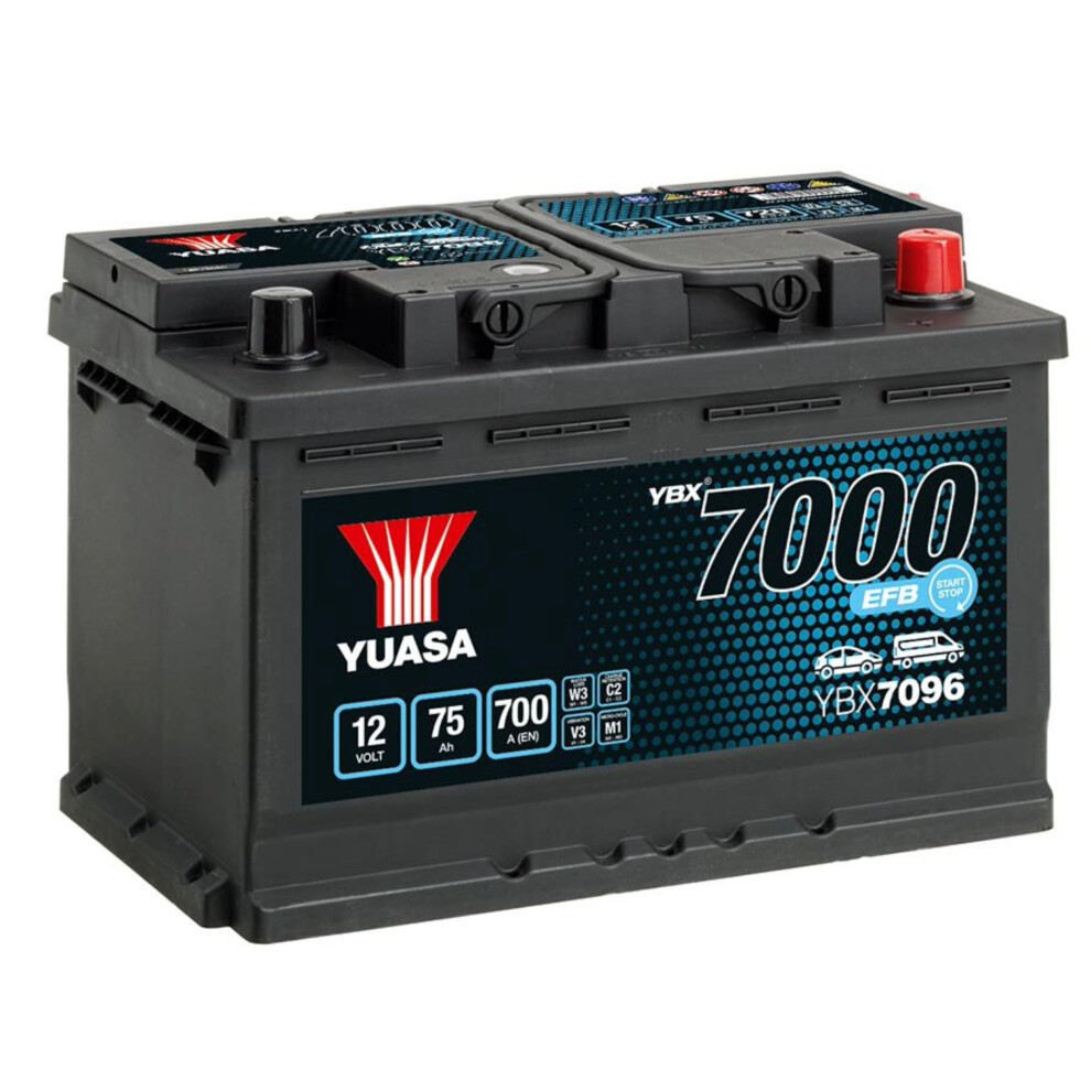 Yuasa Ybx7096 12V 75Ah 700Cca Efb Maintenance Free Start Stop Car Battery 87492149