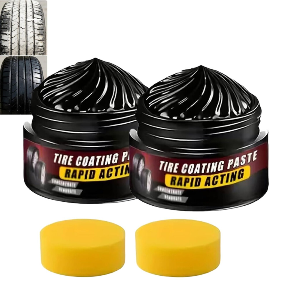 Premium Tire Coating & Trim Restorer,Tyre Nourish ,Bring Back The Original Deep Shine To Rubber And Plastic,Tire Coating Paste,Multipurpos Cream/Black 68265151