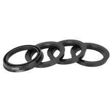 X AUTOHAUX 4pcs Plastic 72.6mm to 56.6mm Car Hub Centric Rings Black