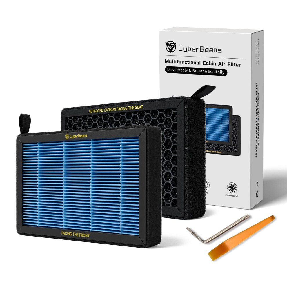 Cyberebeans Air Conditional Replacement With Activated Carbon For Tesla Model 3 Model Y Hepa Cabin Air Filter Accessories 2016-2024 2025 Juniper High 69505560
