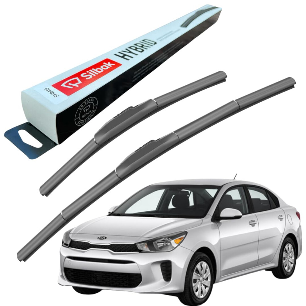 Silbak Windscreen Wipers, Fits For Kia Rio Sedan (2017 Onwards) Front Wiper Blades, 600Mm/400Mm 17544801