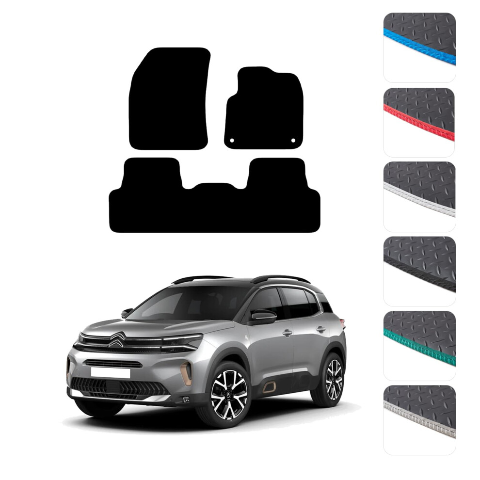 Gcm - Car Floor Mats For Citroen C5 Aircross 2019+ Full Coverage Floor Protection - Anti Slip & Fit Rubber Car Mats With Clips Easy To Clean Heavy Du 32008807
