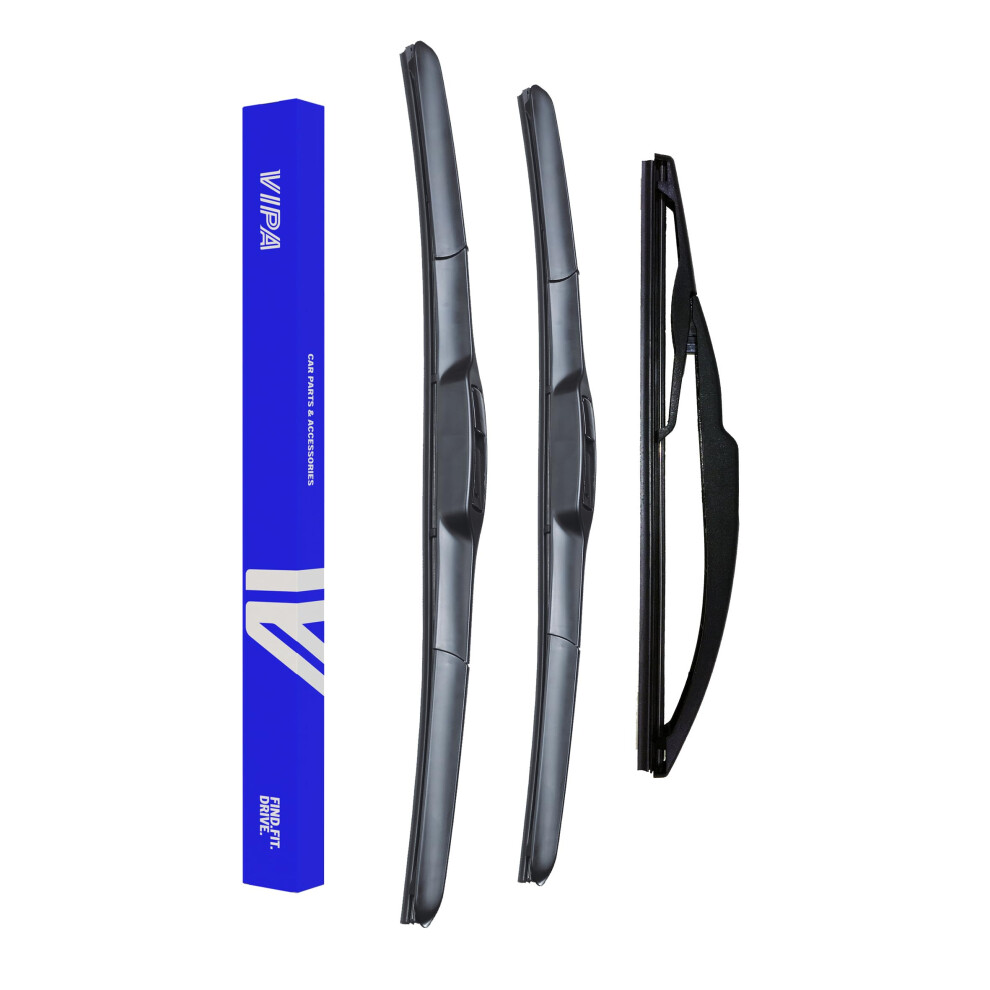 Vipa Car Parts Premium Wiper Blade Set | Fits: Kia Rio Hatchback (Sep 2011 To Sep 2021) | All-Weather Performance | Durable, Streak-Free Windshield W 50919420