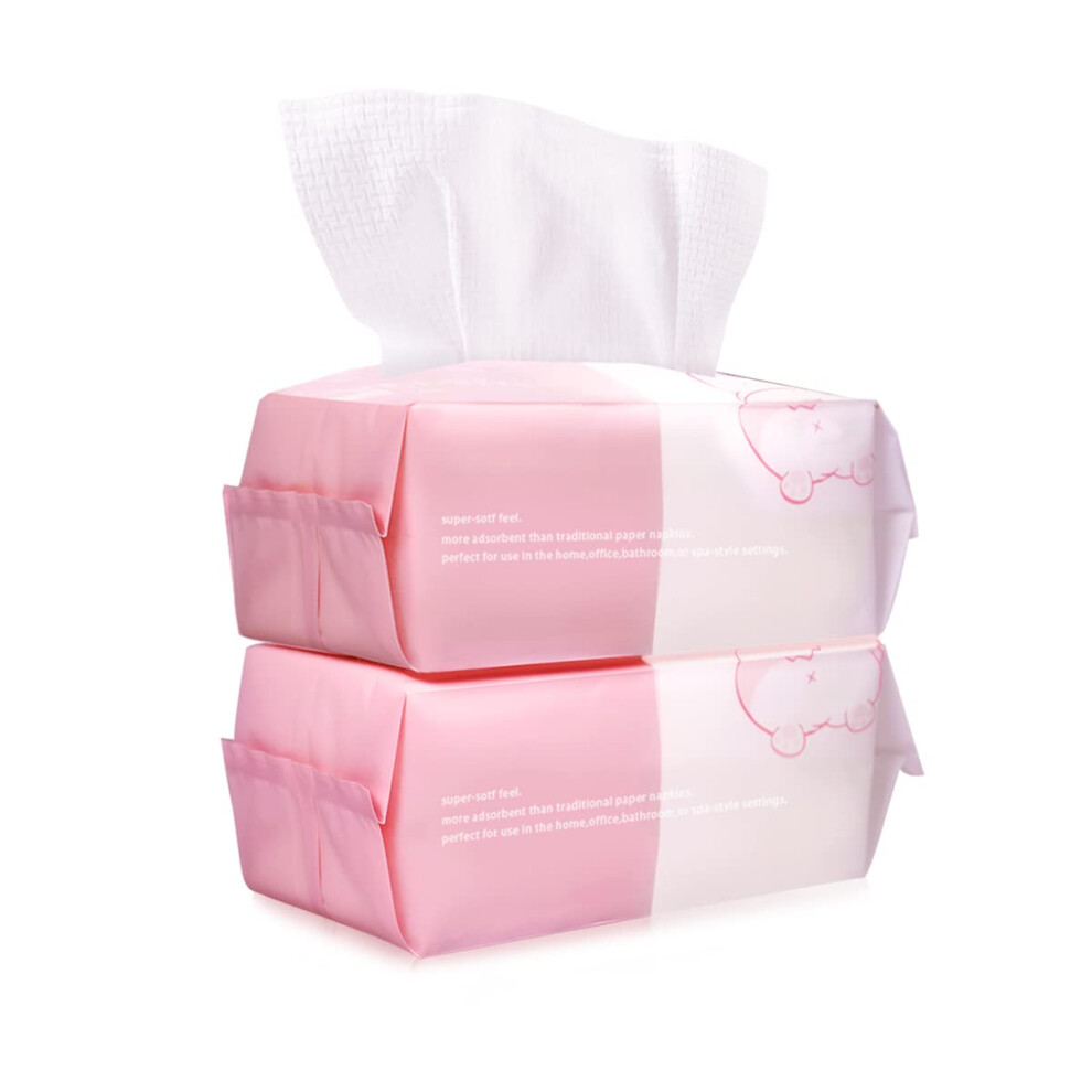 Face Towel 120 Count Disposable Face Wipes Cloths For Washing Soft Cotton Dry Baby Wipes, Skincare And Makeup Remover (Ef Pattern) Uvm Tools