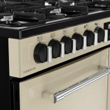 Belling Farmhouse 100DF 100cm wide Dual Fuel Range Cooker with Gas Hob Cre