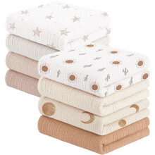 Susurration Muslin Cloths for Baby, 100% Cotton Baby Muslin Squares Cloths for Newborn Boy and Girl, Soft, Breathable and Extremely Absorbent Baby Mu