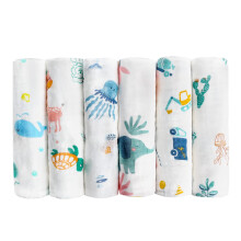 Maliton Muslin Cloths for Baby, 6 Pack Burp Cloths for Baby,100% Cotton 6 Layers Absorbent& Soft& Breathable Baby Muslins Pack,70x70CM Muslin Squares