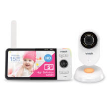 VTech VM818HD Video Monitor, 5-inch 720p HD Display, Night Light, 110-degree Wide-Angle True-Colour Day Vision, HD No-Glare Night Vision, Best-in-Cla