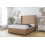 (5' King, Latte) Sloomy Devonshire Dumfries Divan Bed Base No Drawers With 54" Wingback Headboard 3