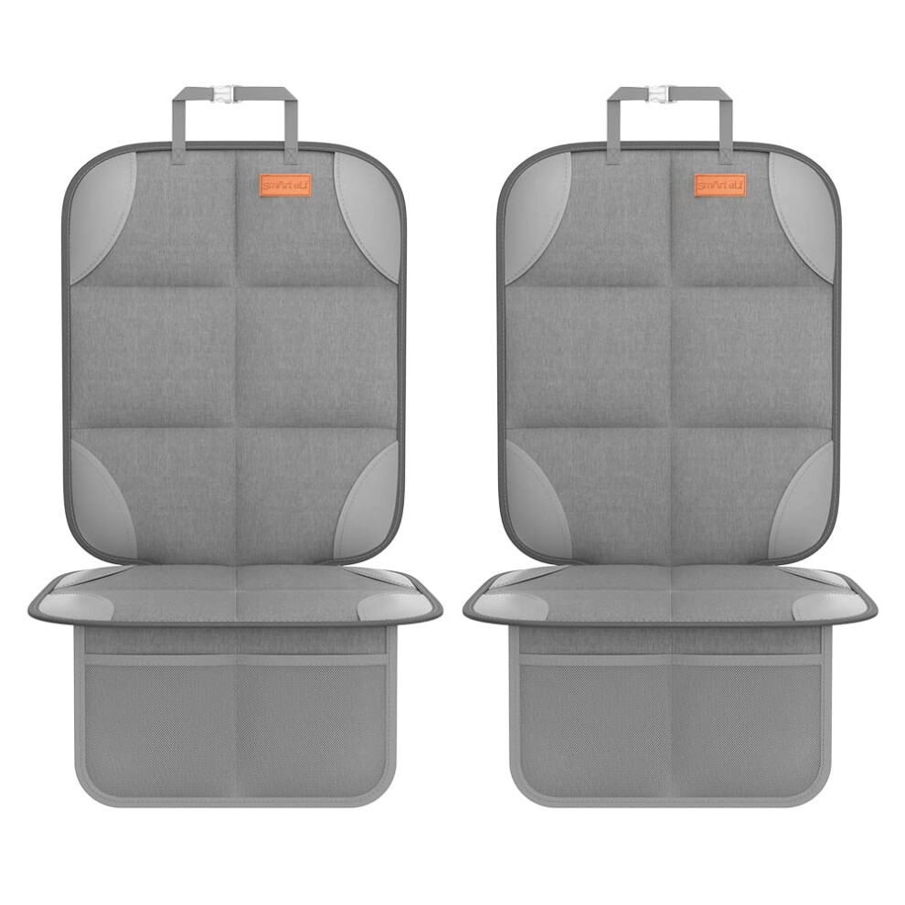 Smart Elf Smart Elf2 Pack Car Seat Protector-600D Fabric Waterproof Carseat Protector With Thicily Padded To Protect Your Car Seats From Child Seats And Pets (