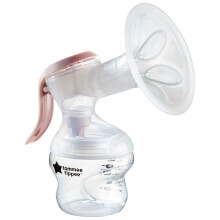 Tommee Tippee Made for Me Manual Breast Pump, Wireless, Portable, Strong Suction, Soft Feel, Ergonomic Handle, Quiet Breastmilk Pump, 150ml Baby Bott