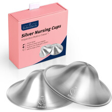 999 Silver Nursing Cups, Breastfeeding Protection Covers, Reusable Nursing Shields for Nursing Mothers, Breastfeeding Accessories, Comfortable Fit
