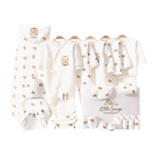 Little snugs 26 Piece Newborn Baby Gift Set – Unisex Baby Layette Clothing Set with Rompers, Bibs, Hat, Mittens, Booties & Baby Blanket (White 0-3)
