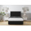(4' Small Double, Black) Sloomy Devonshire Plush Divan Bed Base 2 Drawers Foot-End With 54" Wingback Headboard 2