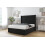 (4' Small Double, Black) Sloomy Devonshire Plush Divan Bed Base 2 Drawers Foot-End With 54" Wingback Headboard 3