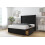 (4' Small Double, Black) Sloomy Devonshire Plush Divan Bed Base 2 Drawers Foot-End With 54" Wingback Headboard 4