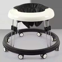 Ccarzzi Baby Walker Foldable Walker with 8 Silent Universal Wheels, Easy Clean Tray, 9 Adjustable Heights, Anti-Rollover Walker for Girls and Boys 6-