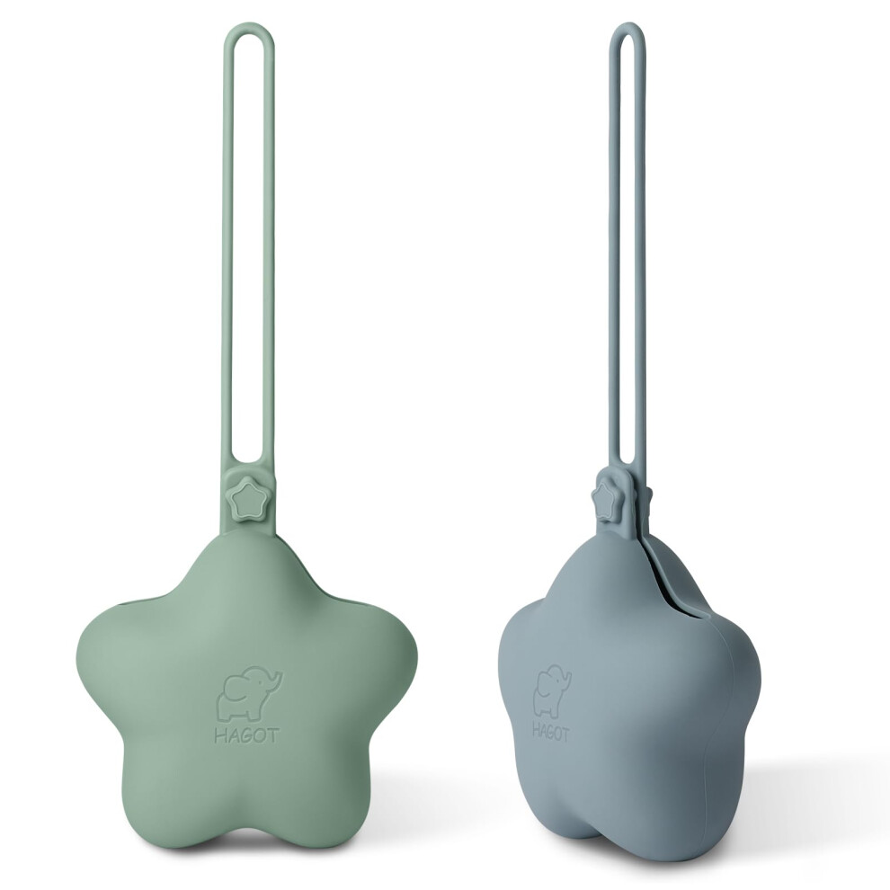 Hagot 2 Pack Silicone Dummy Holder, Universal Pacifier Case For Travel & Home