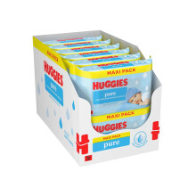 Huggies Pure Wipes 12 x 60 wipes (New Package)