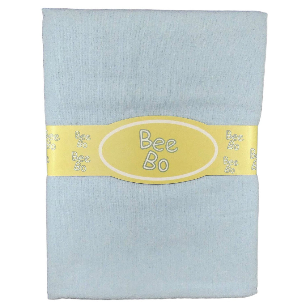 Baby Flat Sheets X 2 Flannelette Moses Basket Pram Crib Blue Bee Bo
