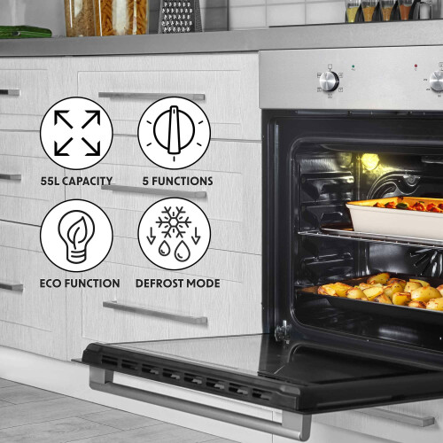 Baridi Kitchen Appliance Bundle 60cm, Integrated Fan-Assisted Oven, St 1