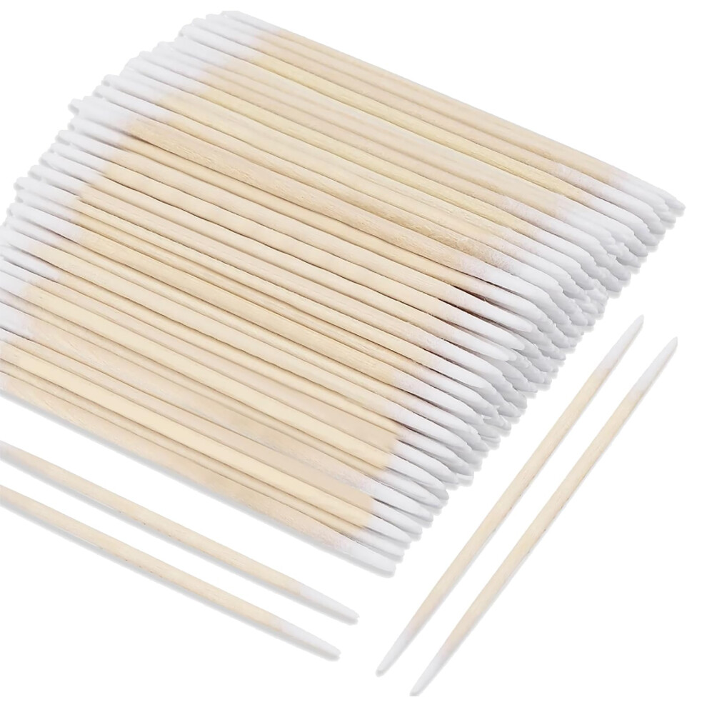 Bfqz 400 Pcs Cotton Swabs,Double Ended Cotton Buds,Pointed Cotton Buds For Eyebrow Tattoo Beauty Make Up Color Nail Seam Dedicated Dirty Picking Sticks,Na