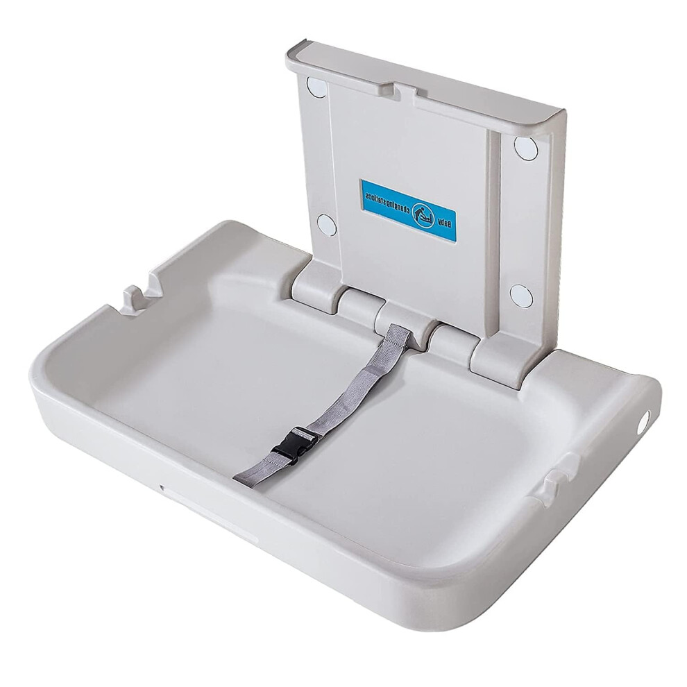 Modunful Baby Changing Unit With Sign, Wall Mounted Foldable Diaper Changing Stations, Wall Mounted Fold Down Baby Diaper Changing Table For Commerci