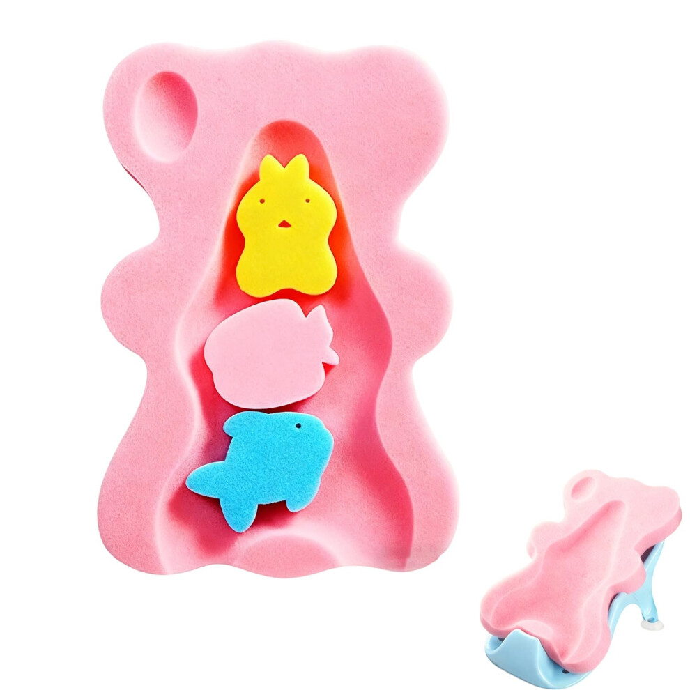 Wnzdp Baby Bath Sponge Support, Anti-Slip Baby Bath Cushion, Soft Newborn Bathing Supplies, Newborn Bath Support For Sink Or Bathtub, Quick-Drying Travel-F