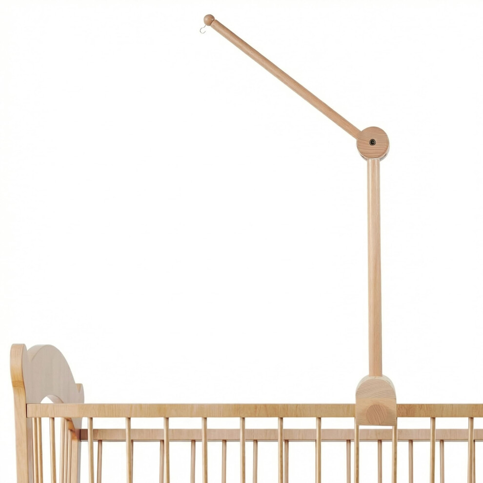 Anihet Baby Cot Mobile Arm Holder, Wooden Baby Crib Mobile Hanger With Adjustable Height And Angle, Mount Nursery Decor Stand For Bed Bel