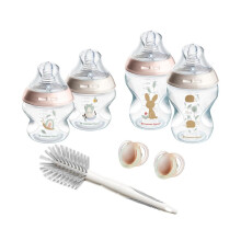 Tommee Tippee Natural Start Newborn Starter Set, 150ml and 260ml Anti-Colic Baby Bottles with Slow Teat Included, Slow & Medium-Flow Breast-Like Teat