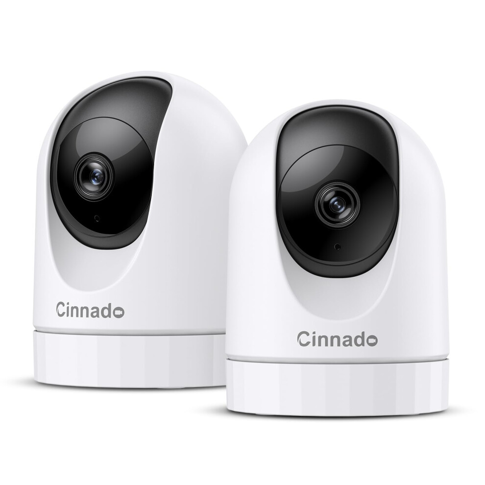 Cinnado Wifi Cameras House Security - 2K Indoor Cctv Baby Monitor Camera For Home Security Wireless 360, Motion Tracking, Smart Siren, Ir Night Visi