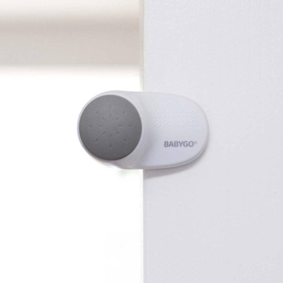 Babygo Baby Door Safety Stoppers | Anti-Slam Door Guards For Kids | Childproof Door Finger Protectors | Child Safety Locks For Home | 2-Piece Set Wh