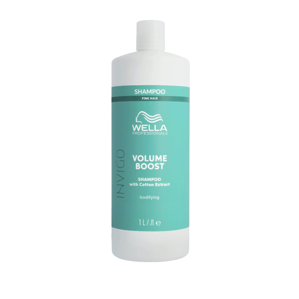 Wella Professionals Invigo Volume Boost Bodifying Volumising Shampoo - Volume Boost Blend For Normal To Fine Hair - Lightweight Hair Treatment(1000Ml