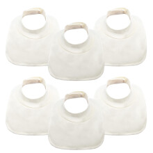 SYVOFOX 6 Pack Mock Neck Baby Bibs, High Neck Soft Cotton Dribble Bibs for Baby Teething, Waterproof Drooling Blank Bibs for Infant Girl and Boy Newb