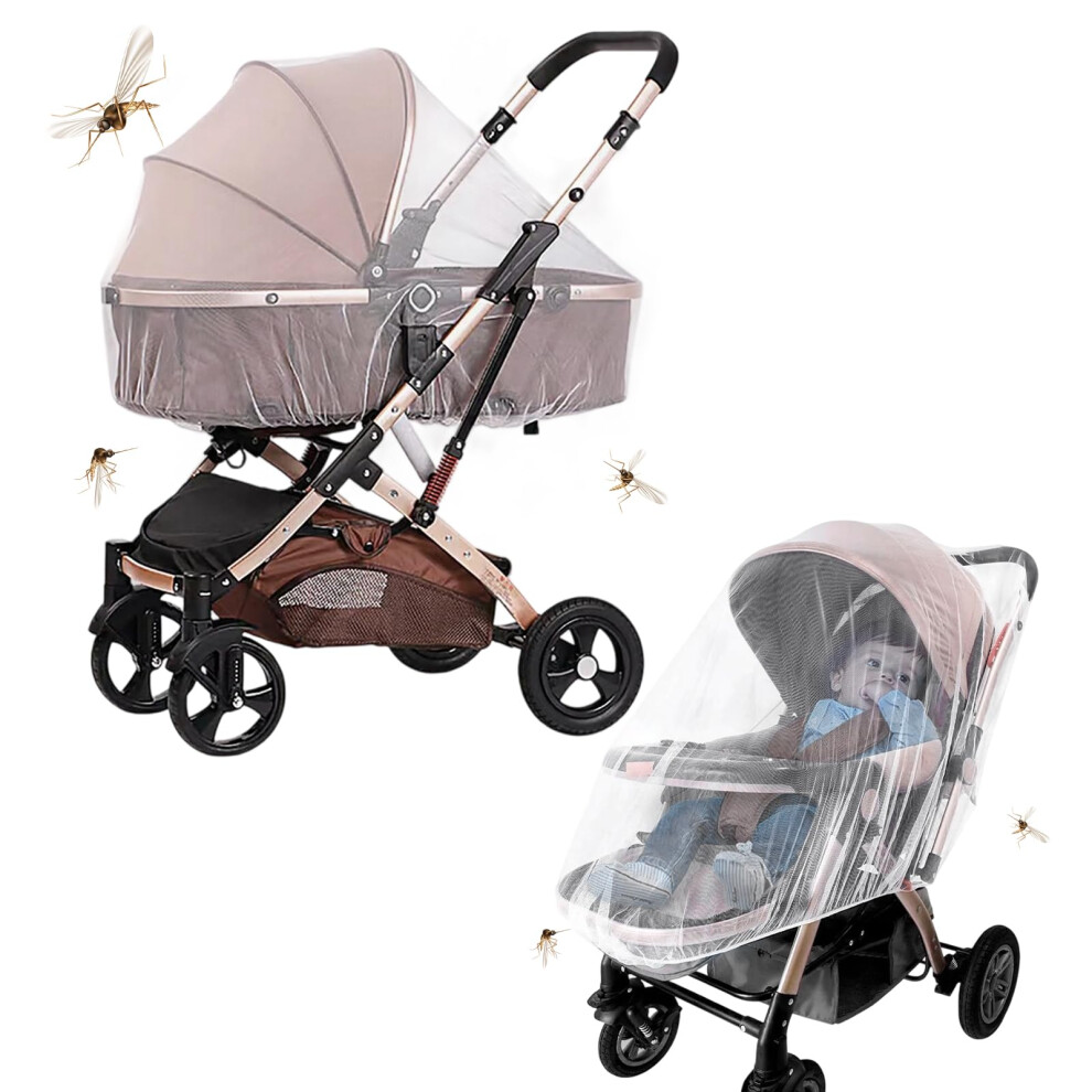 Baby Mosquito Net For Pram, Universal Mosquito Fly Bug Insect Net Protection Cover For Pushchair, Pram, Buggy, Bassinet, Carrycot, Travel Cot Tagmeiu