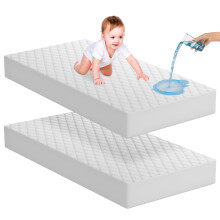 HUAXITRA 2 Pack Waterproof Cot Bed Mattress Protector 70x140 cm Cot Mattress Pro