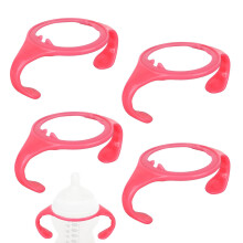 4pcs Baby Bottle Handles Holder for Tommee Tippee Replacement Parts, Ergonomic Non-Slip Grip BPA-Free Bottle Handles for Newborn Infant Feeding (Pink