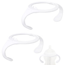 2pcs Baby Bottle Handles for Tommee Tippee, Ergonomic Non Slip Grip Easy BPA Hands Free Replacement Gripper Holder for Newborn Bottles Accessories Pa