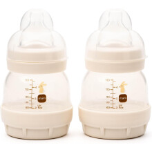 MAM Easy Start Anti-Colic Baby Bottles | 2 Pack (2 x 130ml) | Self-Sterlising Ba