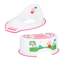 Peppa Pig Toilet Training Seat Bundled with Peppa Pig Step Stool with Non Slip Feet