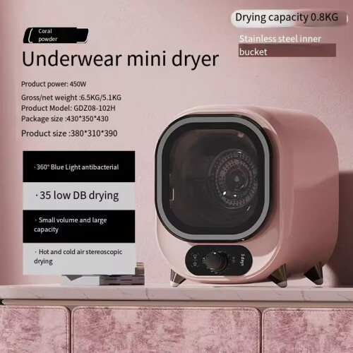 AJTECH 0.8Kg Mini Portable Vented Tumble Dryer for