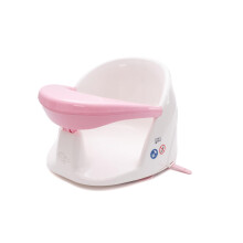 BabyDam Orbital - Baby Bath Seat - 360 Rotation - Powerful Suction Cups - Suitable from 5 Months Plus - White/Pink